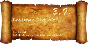 Breitner Ildikó névjegykártya